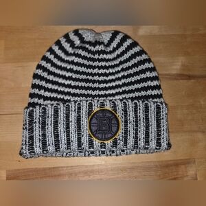 Boston Bruins Hockey Reebok Face Off Collection Knit Beanie Hat Excellent